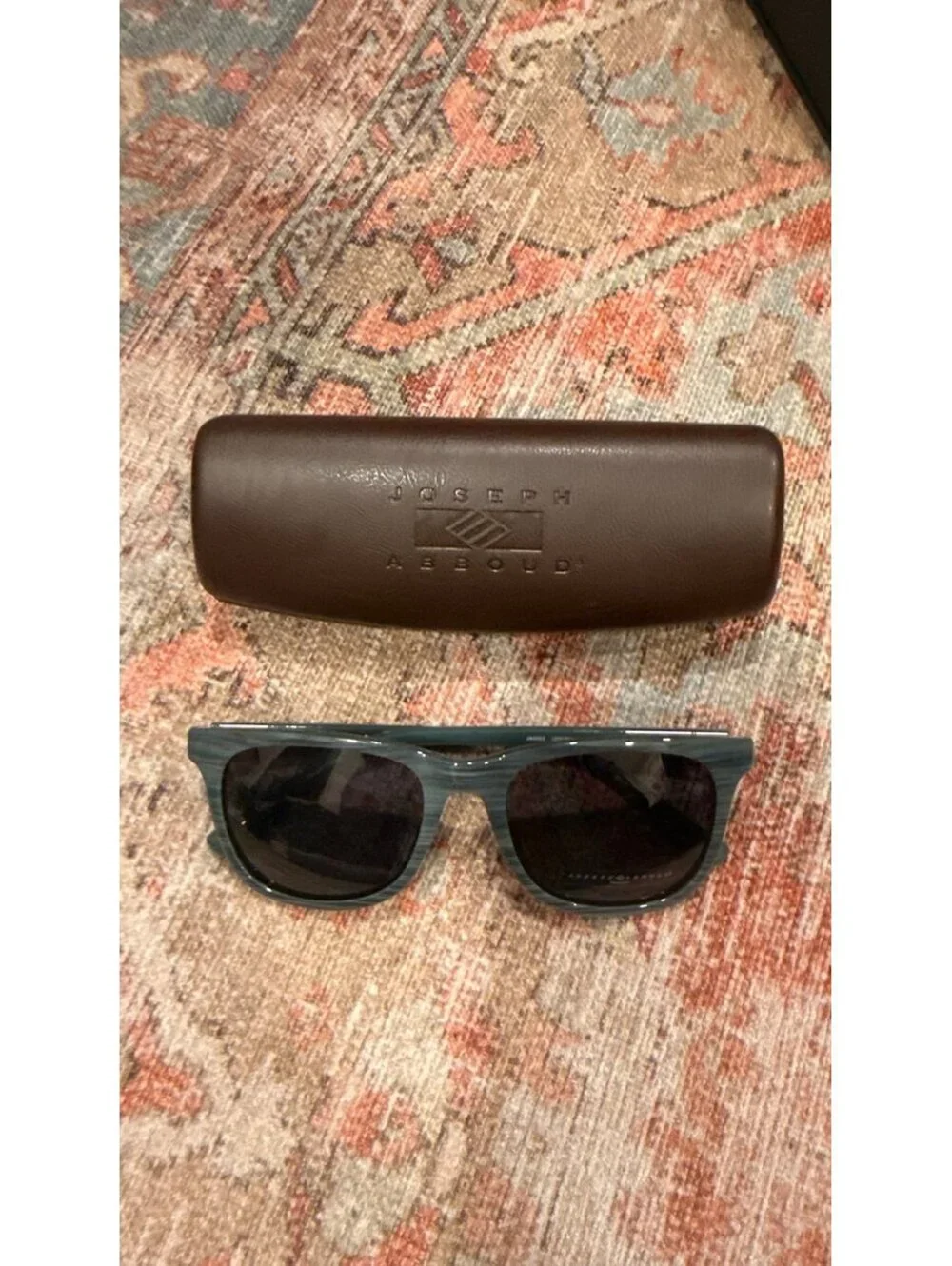 NEW Joseph Abboud JA6003 320 Men's Teal Horn Full Rim Frame Sunglasses